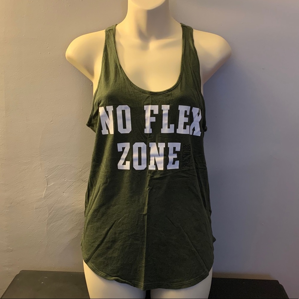 PINK Victoria’s Secret army green tank top small